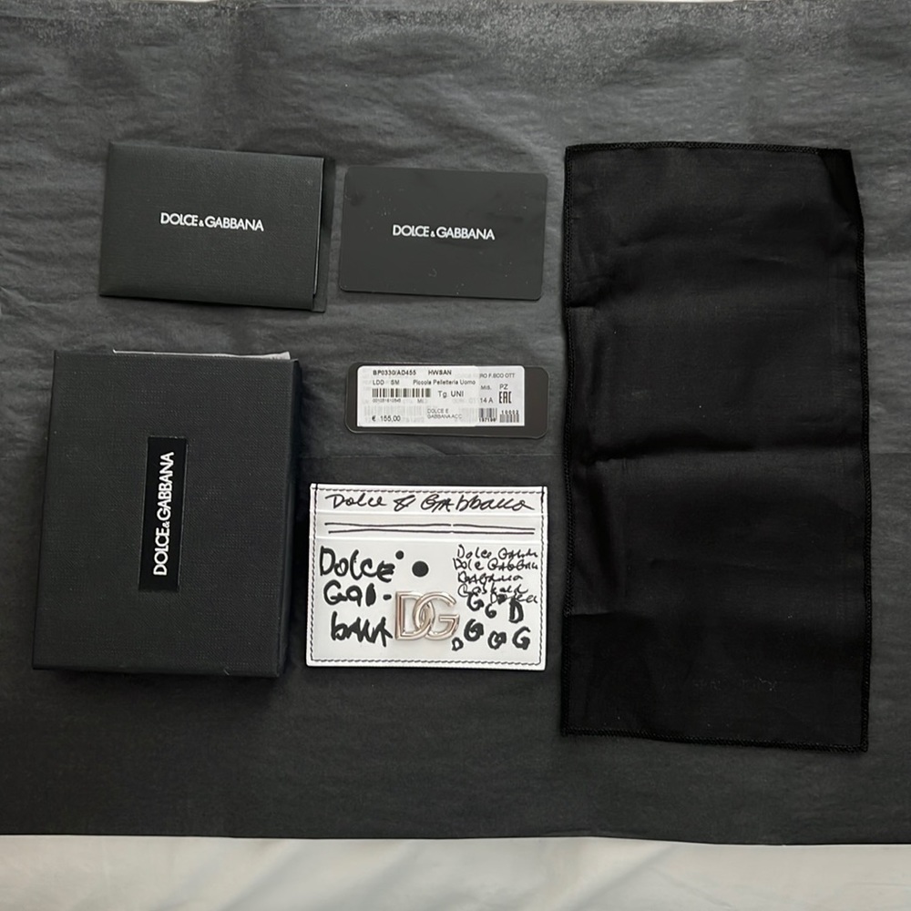 Dolce & Gabbana Graffiti Leather Cardholder NWT